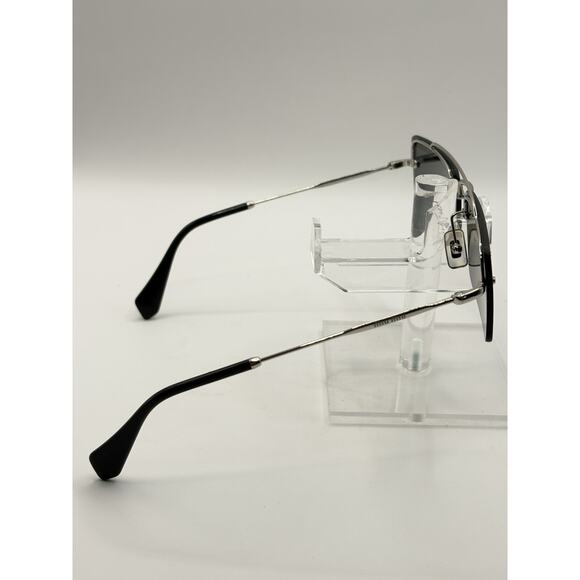 Miu Miu SMU69T Rhinestone Shield Sunglasses Silver Gray 58-18-140 main image 9